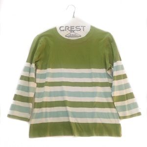 Talbots Striped 3/4 Length Top